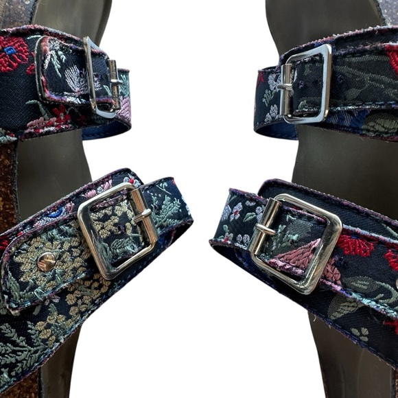 Madden Girl Black with Multicolor Embroidered Print Women's Padded Sandals - Picture 6 of 9